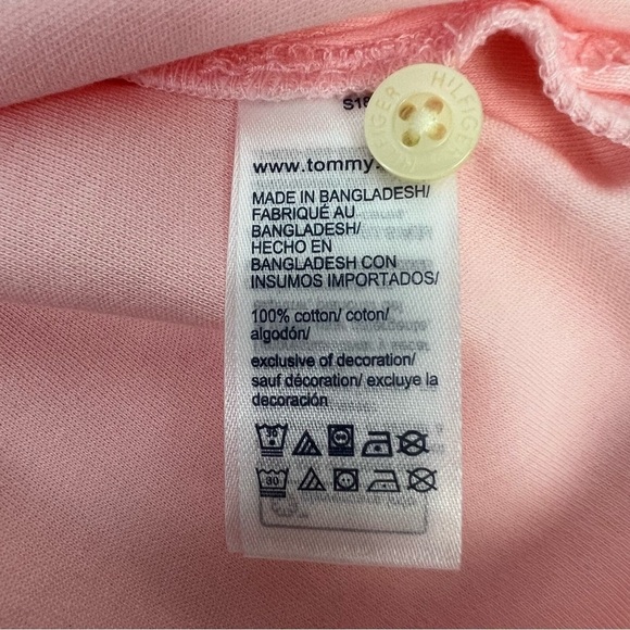 NWT Tommy Hilfiger Men’s Button Polo Shirt Sz Medium Color Pink Short Sleeves - Picture 9 of 12